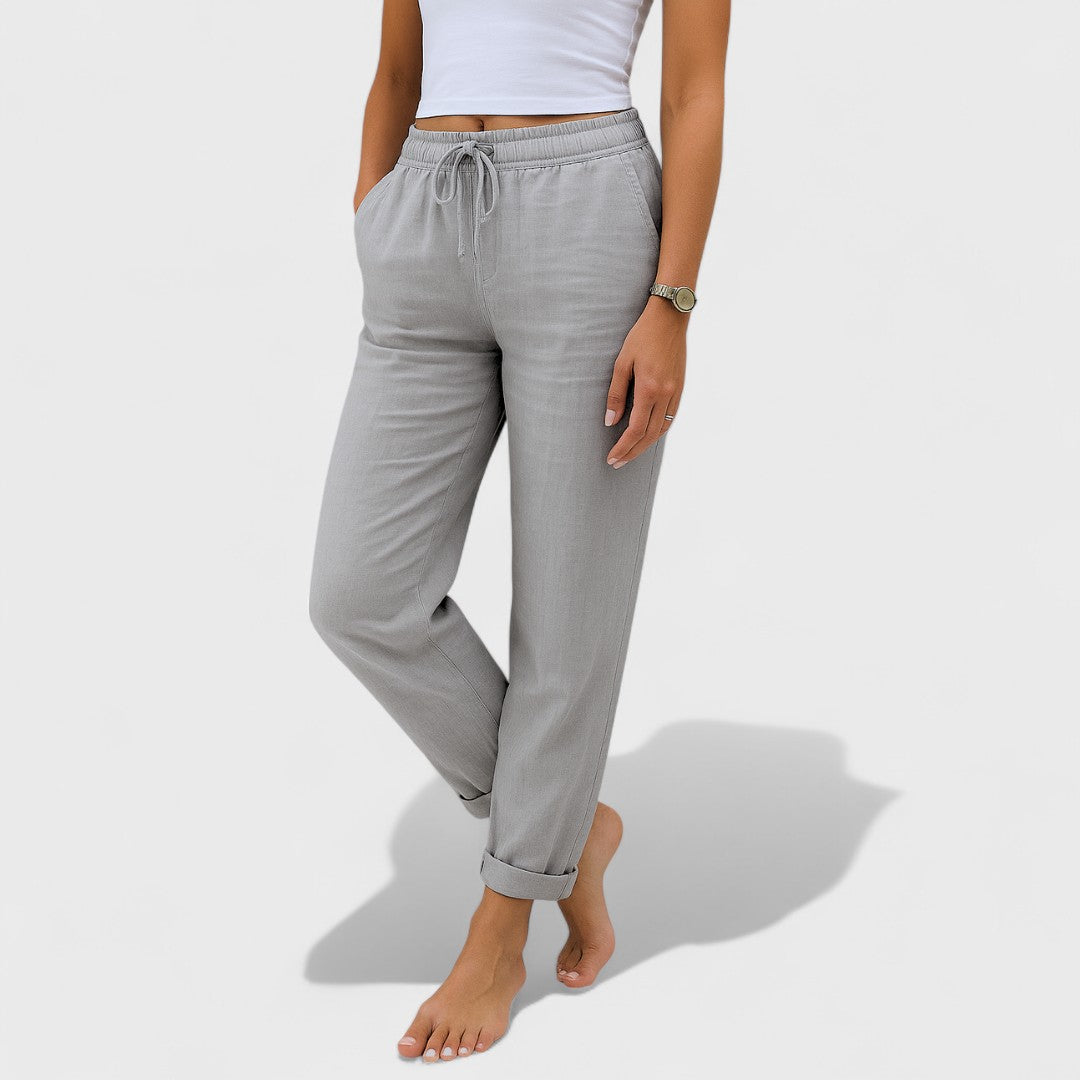 Κλάρα - λινά Stretch Παντελόνια