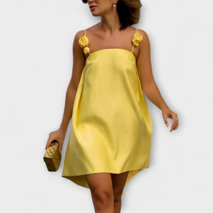 Τζόρνταν - Στυλάτο Μίνι Φόρεμα Χωρίς Μανίκια με Λουλούδια