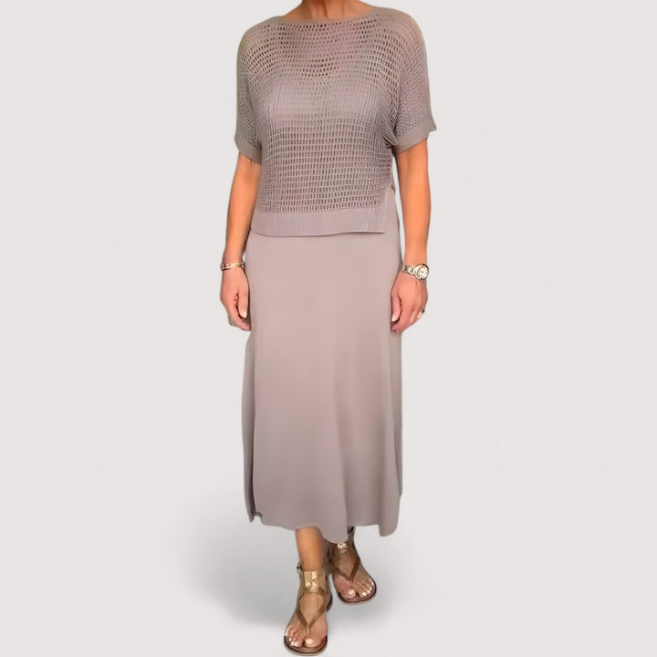 Ελίνα | Καλοκαιρινό Φόρεμα με Πλεκτό Τοπ