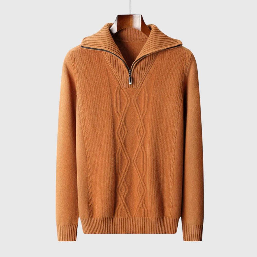 Λιμπουσέ - Πουλόβερ με φερμουάρ Taranto από μαλλί μερινός