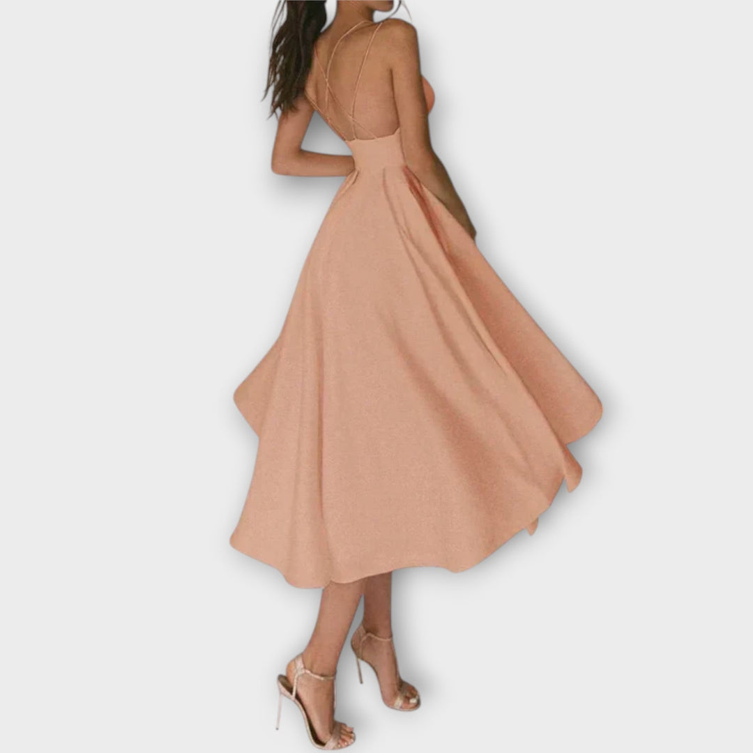 Ailana - Γυναικείο Φόρεμα με Βαθύ V-ντεκολτέ