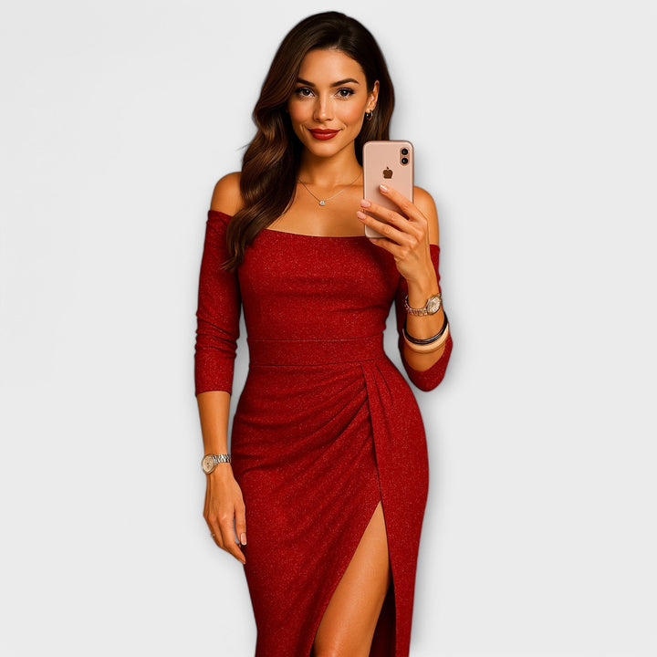 Λένα - Το Κομψό Φόρεμα Χωρίς Ώμους