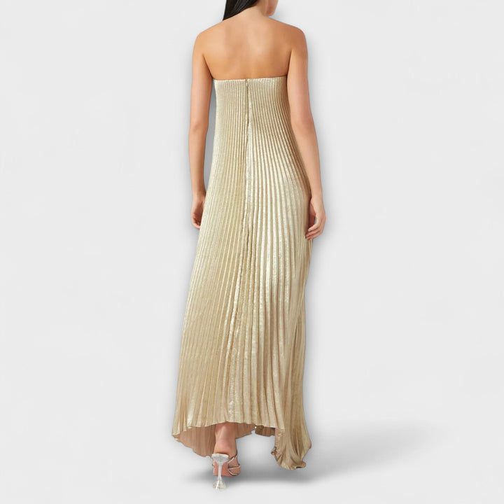 Μισέλ - Φόρεμα Maxi Sweetheart σε Πορτοκαλί Λουλούδια