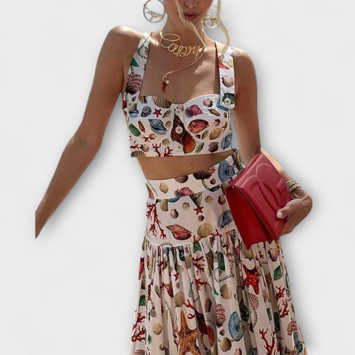 Heather - Στυλάτο Σετ Φούστας Δύο Τεμαχίων