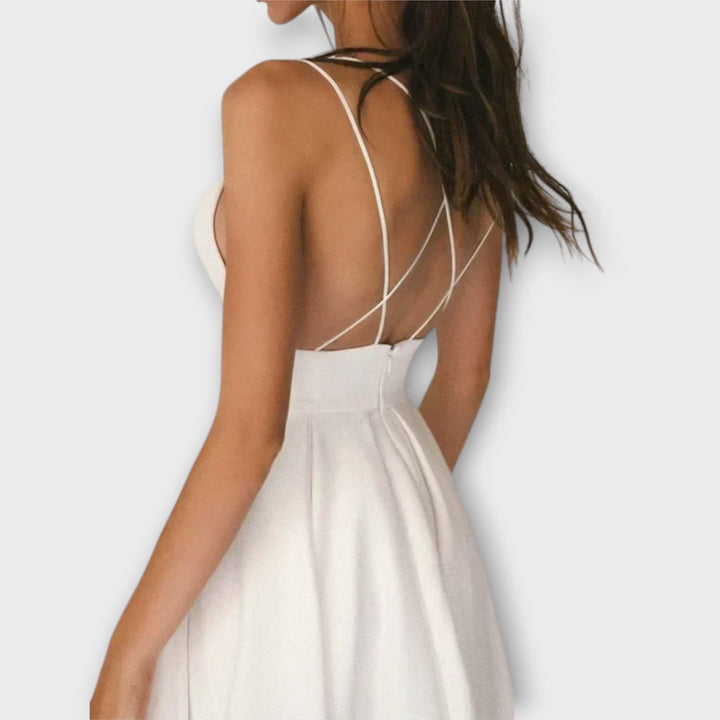 Ailana - Γυναικείο Φόρεμα με Βαθύ V-ντεκολτέ