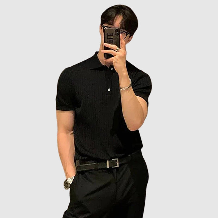 Λιμπούσε – Ριμπένη μπλούζα με κουμπί