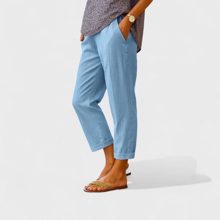 Οтýлие - Καλοκαιρινά παντελόνια από λινό και βαμβάκι