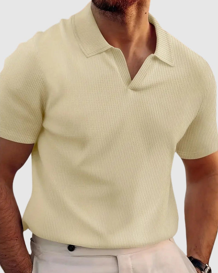 Λιμπουσέ – Ριμπάνα μπλούζα με V-λαιμόκοψη