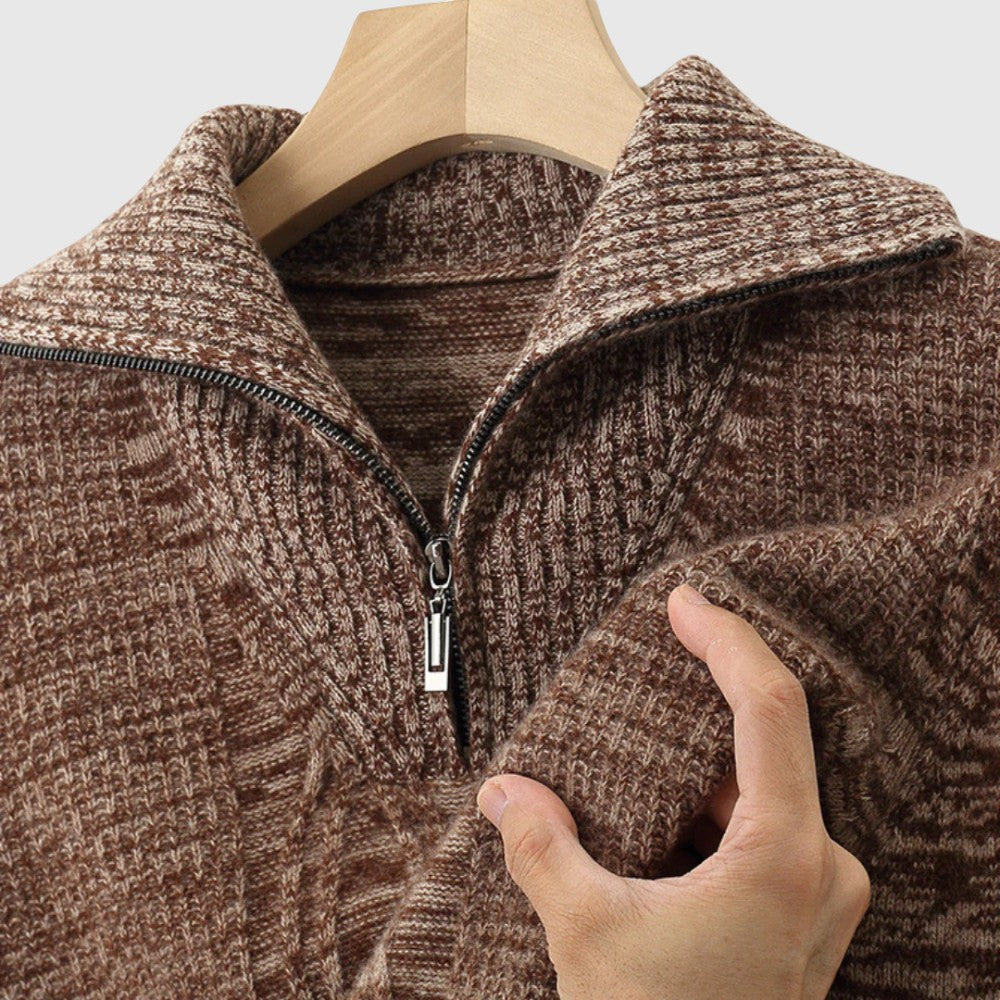 Λιμπουσέ - Πουλόβερ με φερμουάρ Taranto από μαλλί μερινός