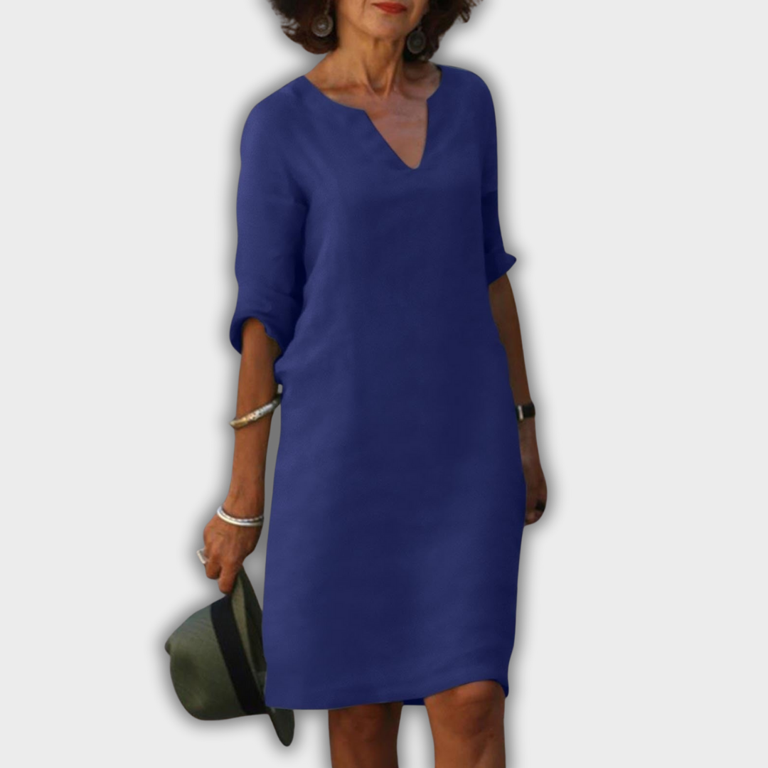 Lyns - φόρεμα με V-λαιμό