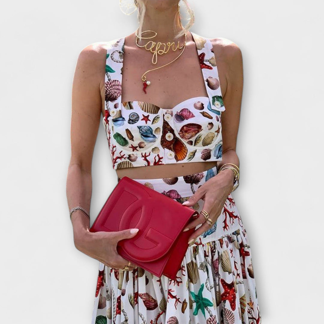 Heather - Στυλάτο Σετ Φούστας Δύο Τεμαχίων