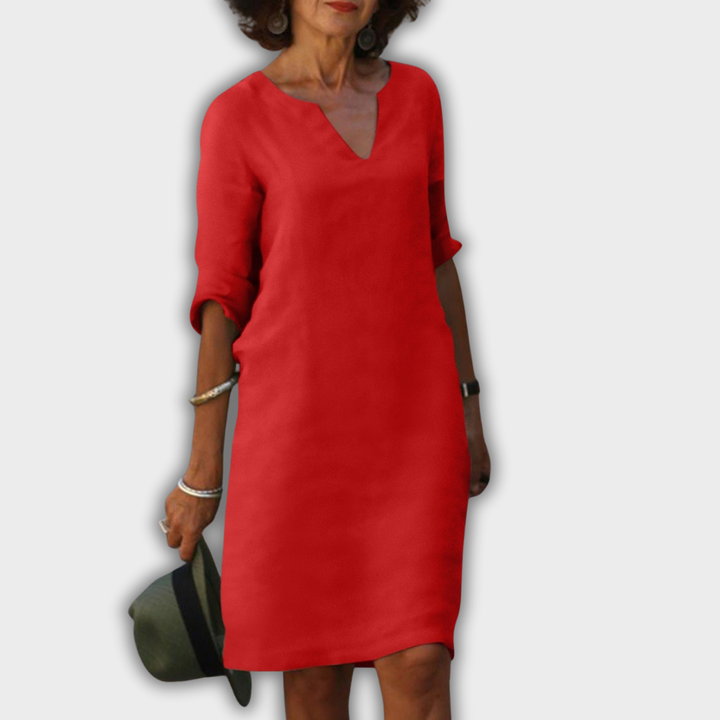 Lyns - φόρεμα με V-λαιμό