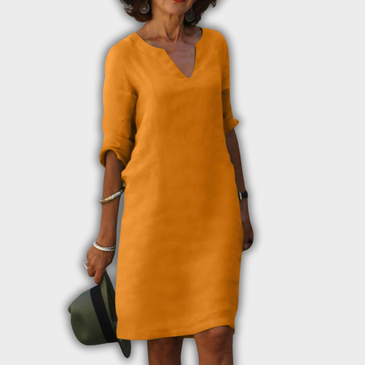 Lyns - φόρεμα με V-λαιμό