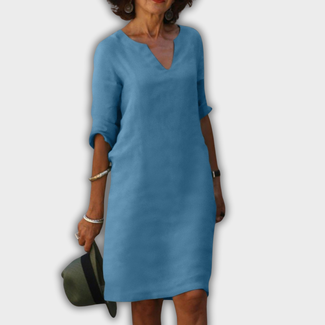Lyns - φόρεμα με V-λαιμό