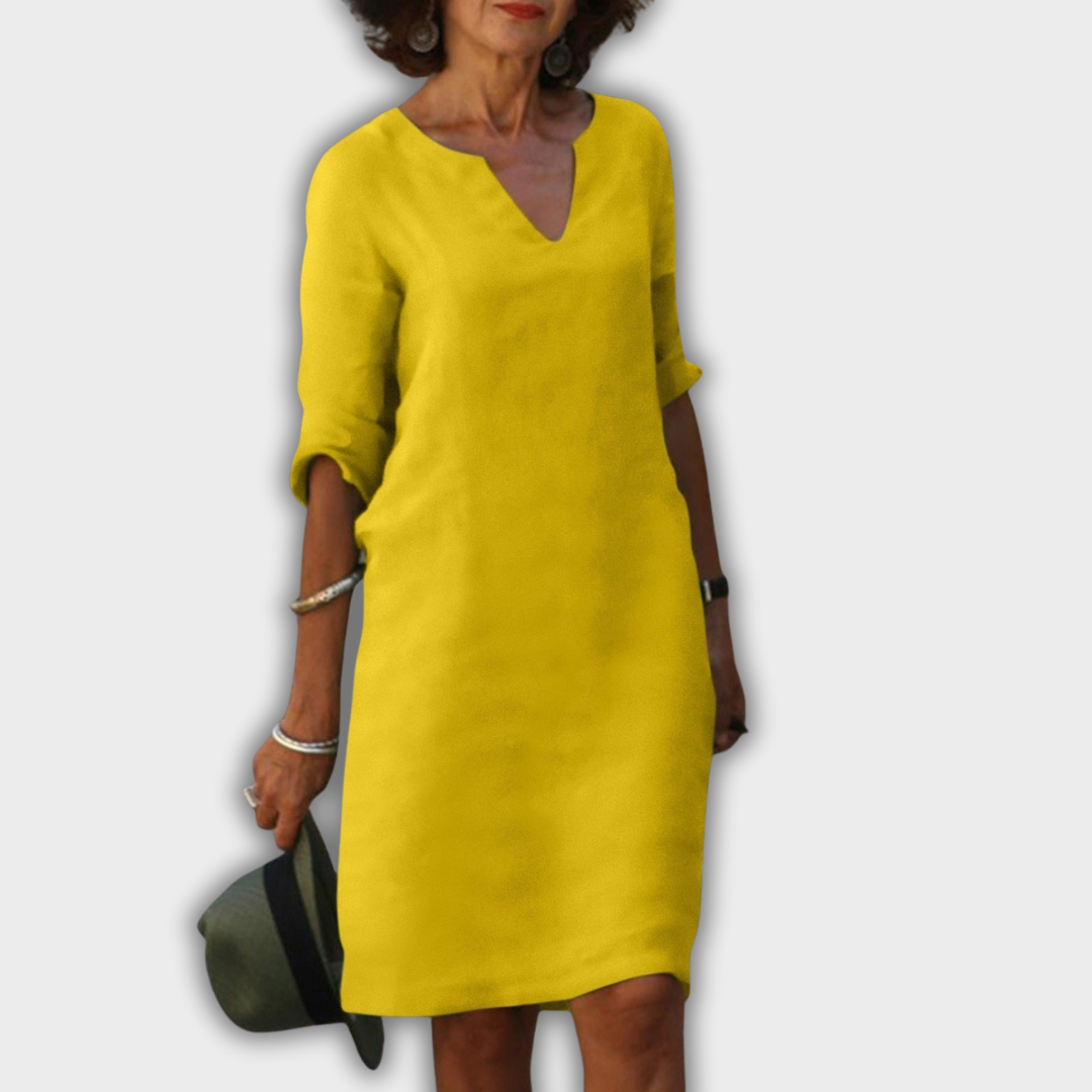Lyns - φόρεμα με V-λαιμό