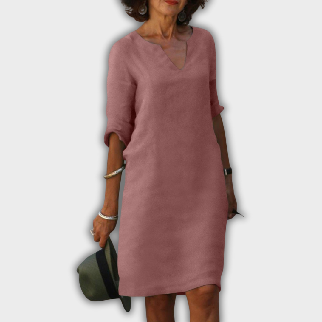 Lyns - φόρεμα με V-λαιμό