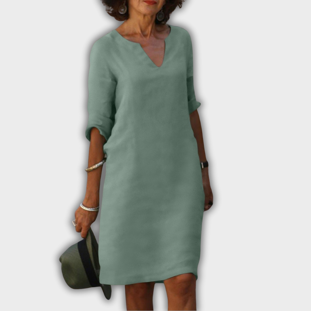 Lyns - φόρεμα με V-λαιμό