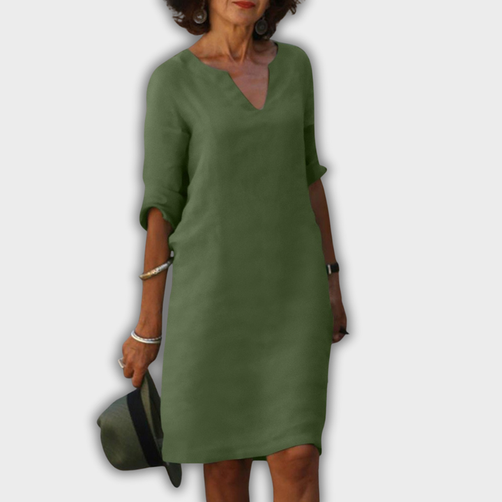 Lyns - φόρεμα με V-λαιμό