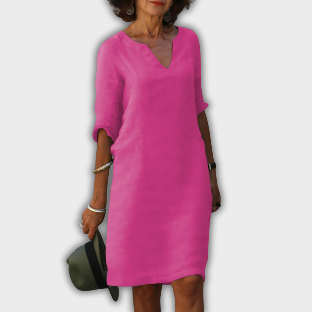 Lyns - φόρεμα με V-λαιμό