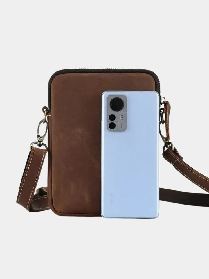 Carl™ | Μινιμαλιστική Δερμάτινη Τσάντα Ώμου