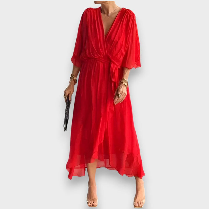 Μόνικα | Φόρεμα με V-Λαιμό