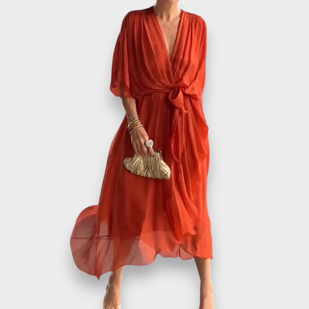 Μόνικα | Φόρεμα με V-Λαιμό