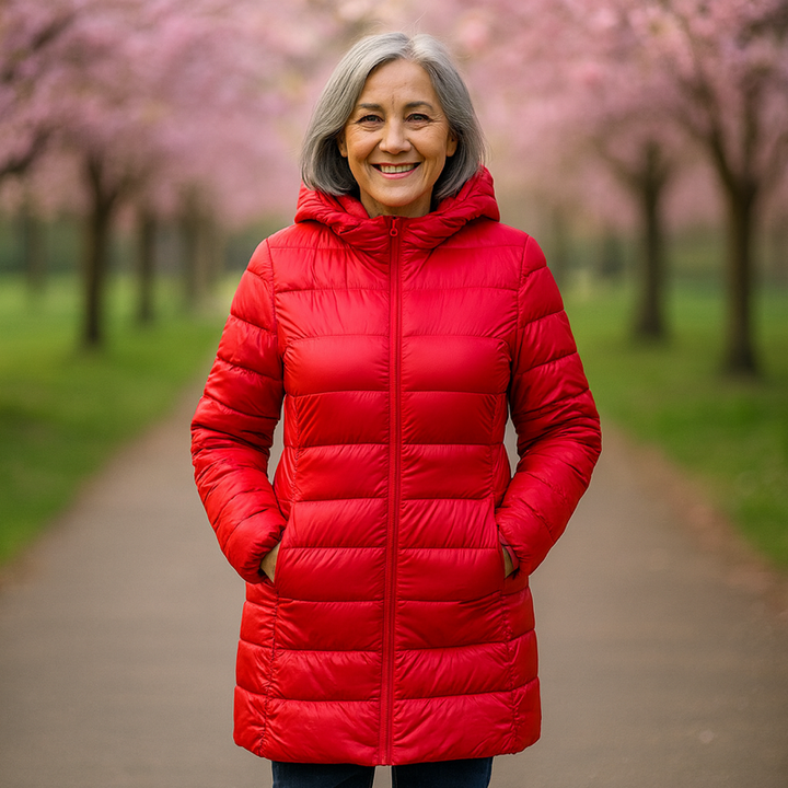 Helsa Μακρύ Μεταβατικό Μπουφάν με Γέμιση | Κόκκινο