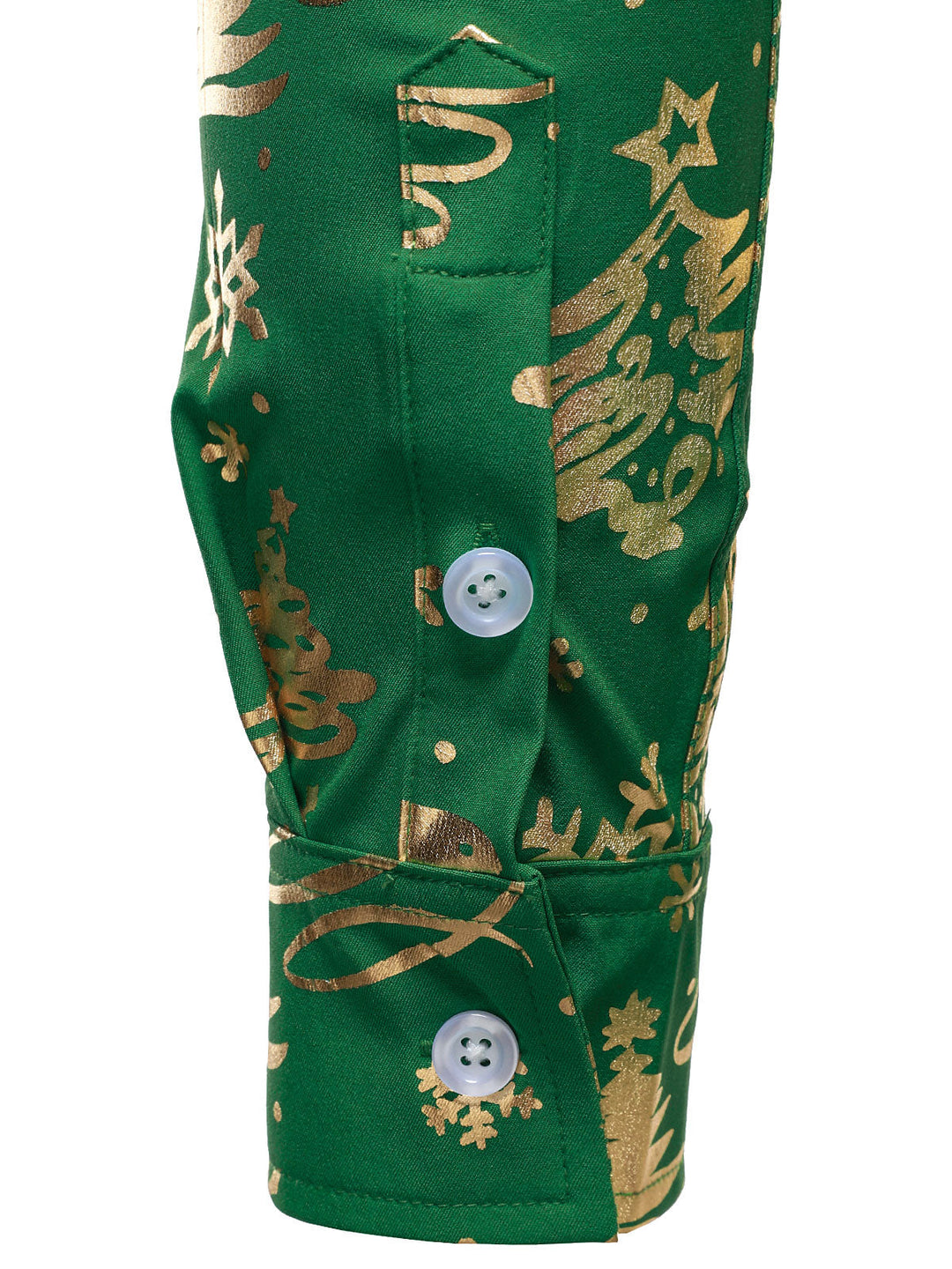 Herre Guld Juleprint Κανονική Εφαρμογή Πράσινο Μακρυμάνικο Πουκάμισο