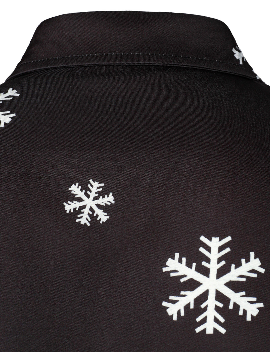 Ανδρικό Χριστουγεννιάτικο Κουμπωτό Μαύρο Διασκεδαστικό Μπλουζάκι Μακρυμάνικο