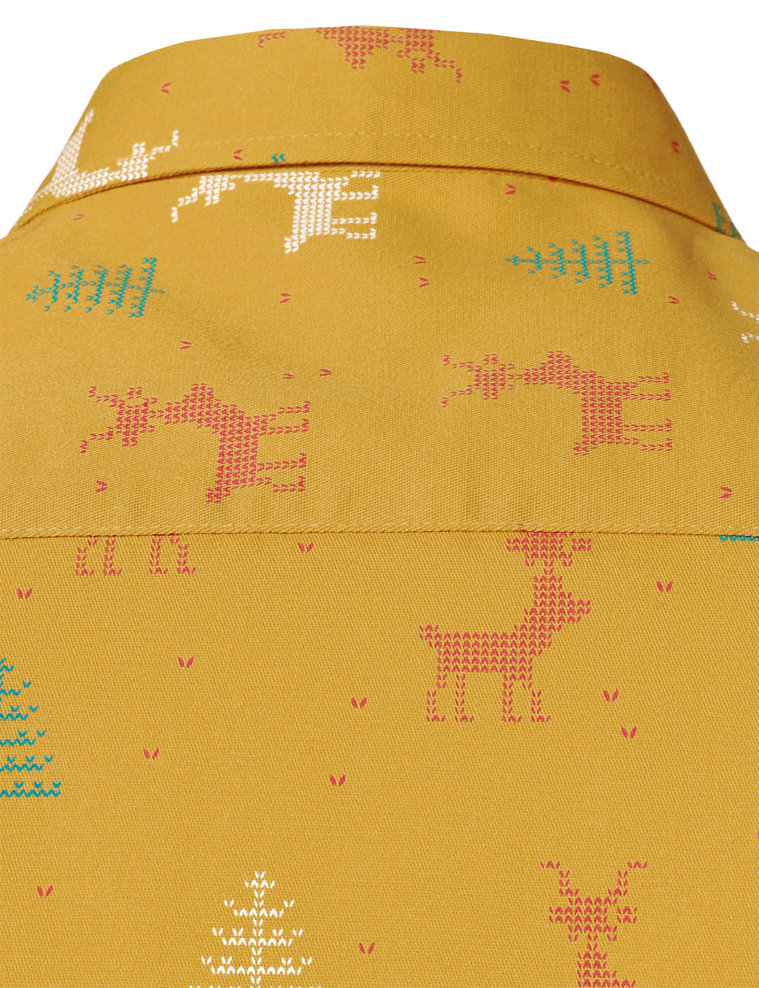 Ανδρική Μπλούζα με Εκτύπωση Ελαφιού για τα Χριστούγεννα, Αναπνεύσιμη, Κίτρινη, Μακρυμάνικη