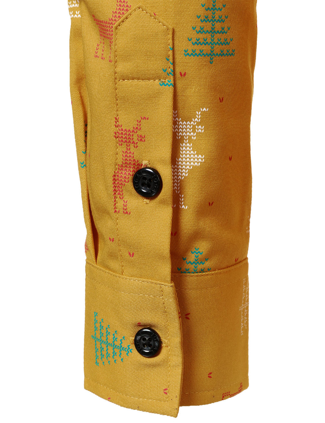 Ανδρική Μπλούζα με Εκτύπωση Ελαφιού για τα Χριστούγεννα, Αναπνεύσιμη, Κίτρινη, Μακρυμάνικη