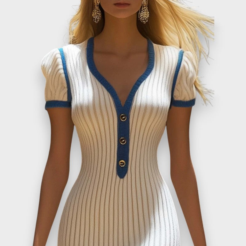 Ελένα Ι Κομψό Μίντι Φόρεμα με Ουρά