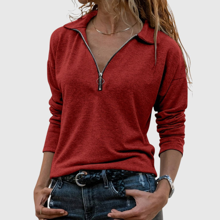 Ναντίν - Γυναικείες πουλόβερ με μισό φερμουάρ