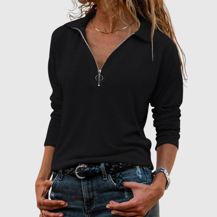 Ναντίν - Γυναικείες πουλόβερ με μισό φερμουάρ