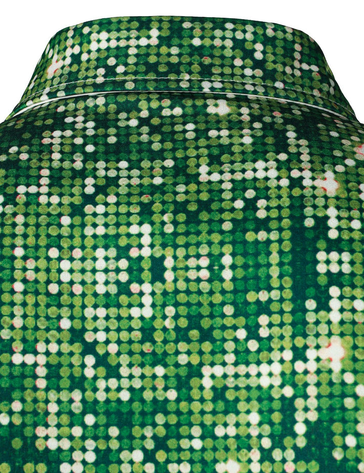 Ανδρική Χριστουγεννιάτικη Διασκεδαστική Ενδυμασία Χριστουγεννιάτικο Θέμα Κορυφή Διακοπές Πράσινο Κουμπί Μακρυμάνικη Πουκάμισο