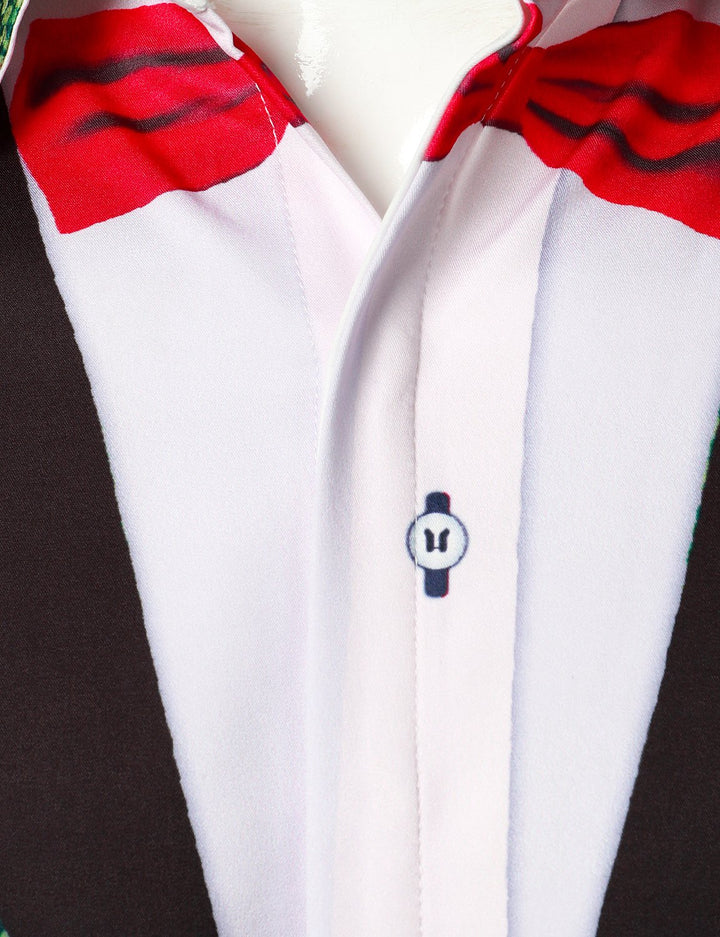 Ανδρική Χριστουγεννιάτικη Διασκεδαστική Ενδυμασία Χριστουγεννιάτικο Θέμα Κορυφή Διακοπές Πράσινο Κουμπί Μακρυμάνικη Πουκάμισο