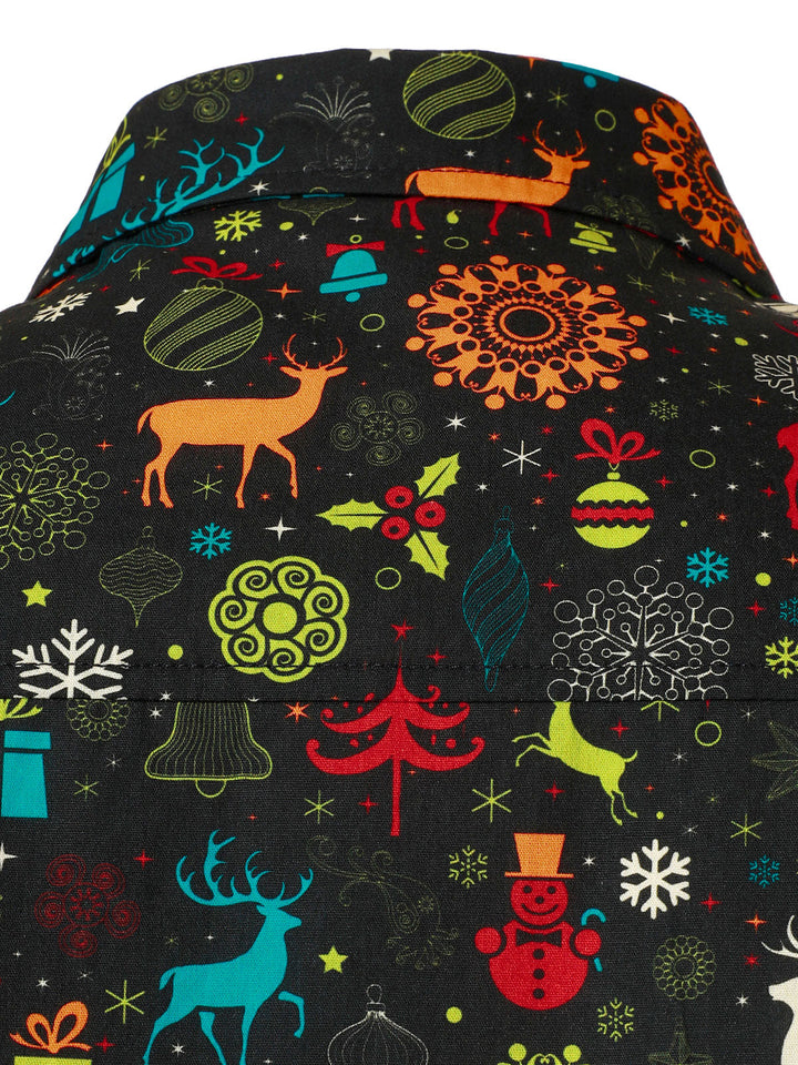 Ανδρικό Διασκεδαστικό Χριστουγεννιάτικο Ρούντολφ Χιονονιφάδα Μακρυμάνικη Μπλούζα