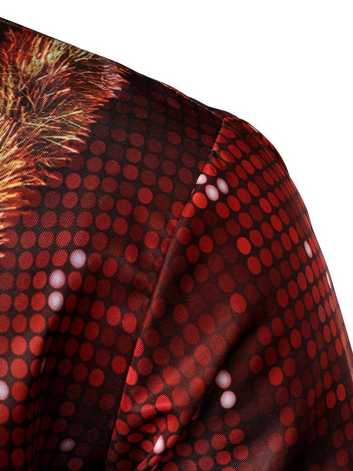 Ανδρικό Χριστουγεννιάτικο αστείο θεματικό πουκάμισο με κουμπιά και μακριά μανίκια