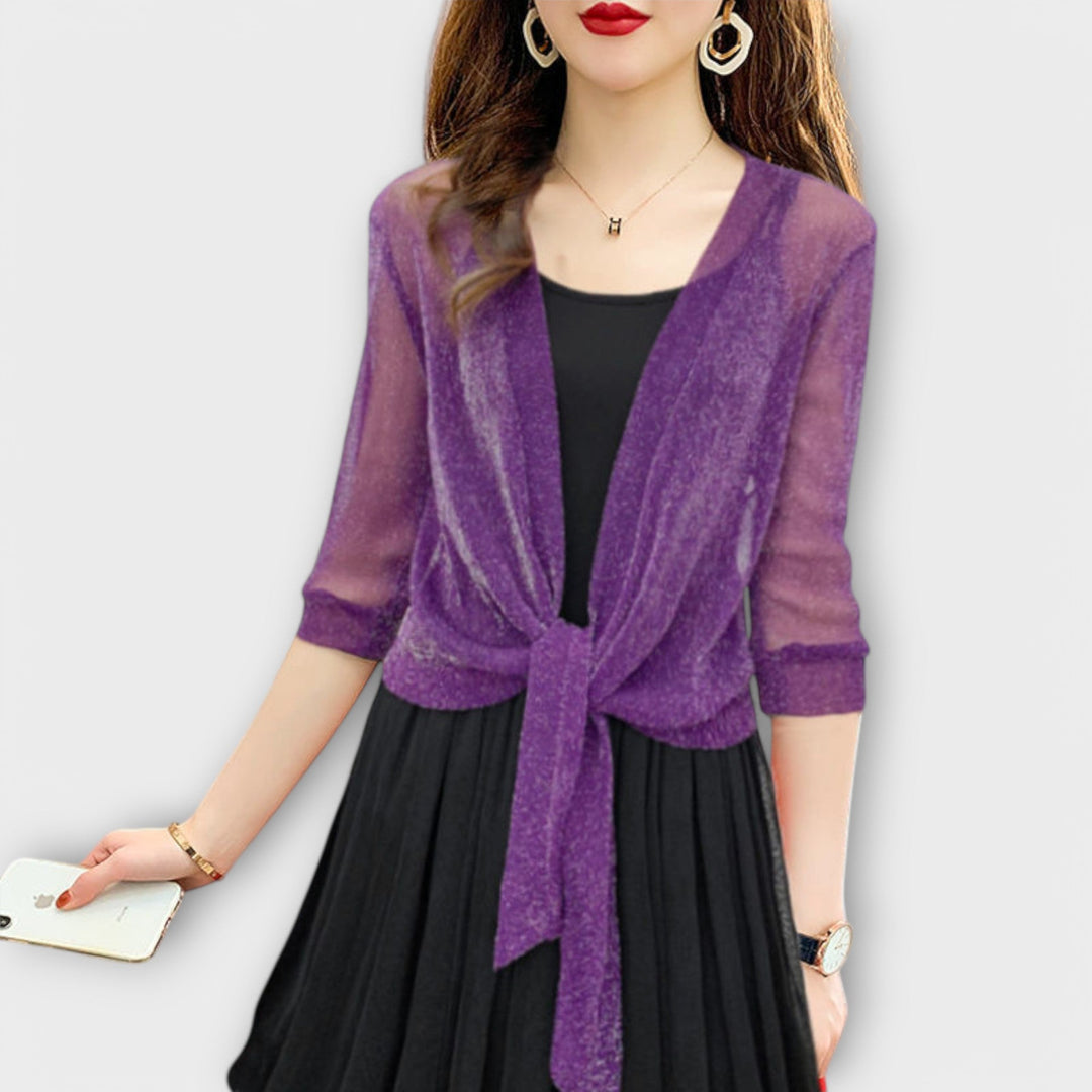 Όλβια - Μπλούζα με ανοιχτό μπροστινό πάνελ