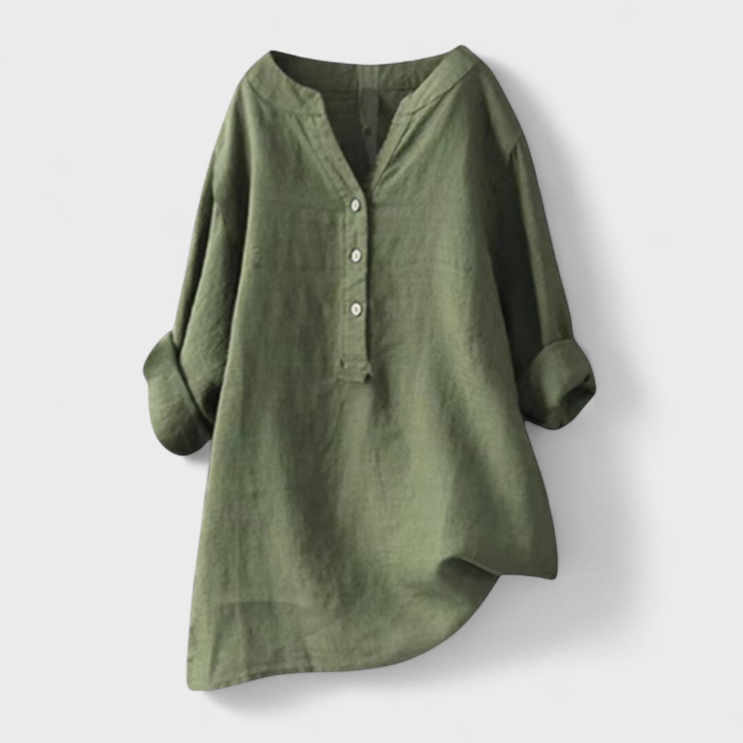 Φρέγια - Άνετη Μπλούζα με Κουμπιά