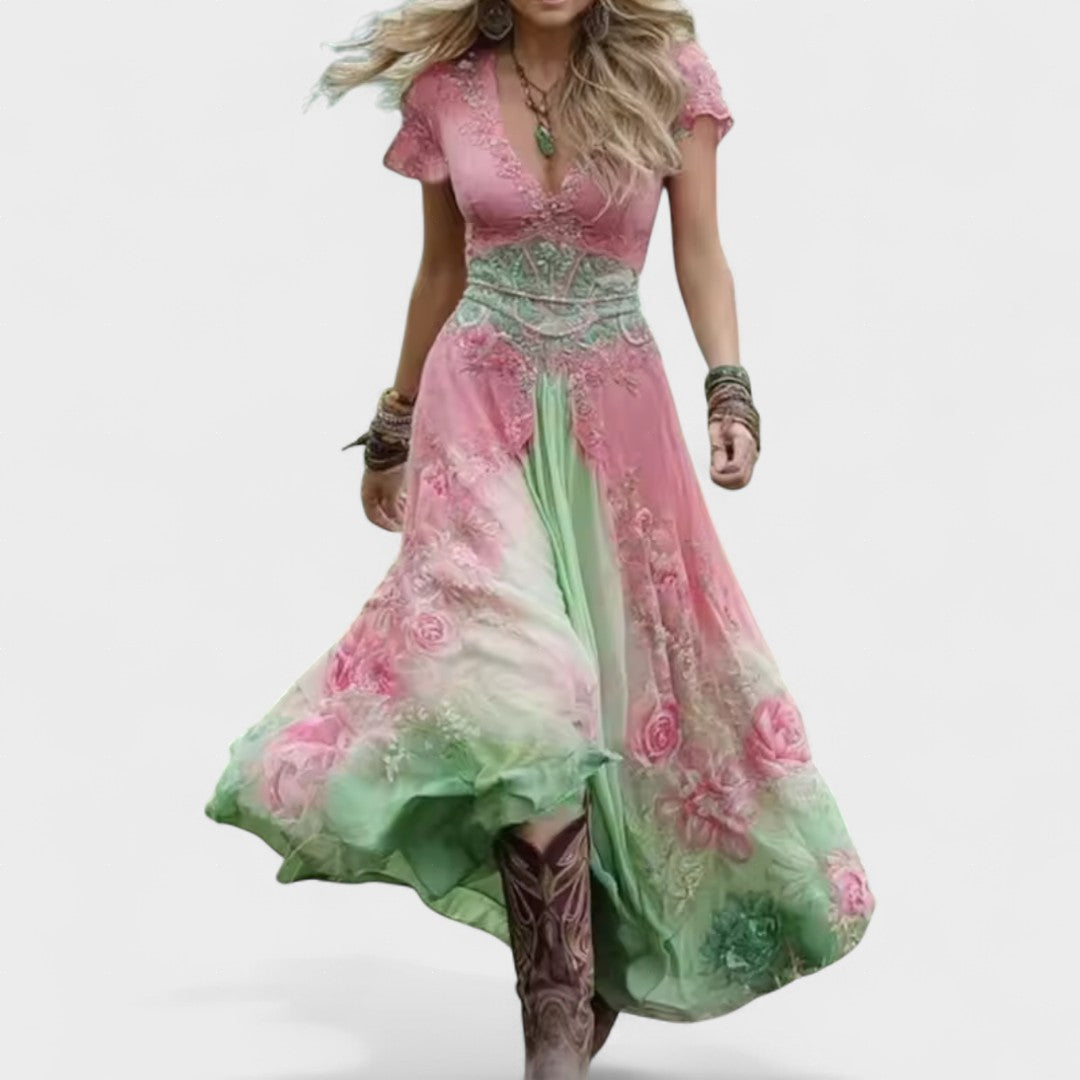 Ελίνα | Κομψό Floral Φόρεμα