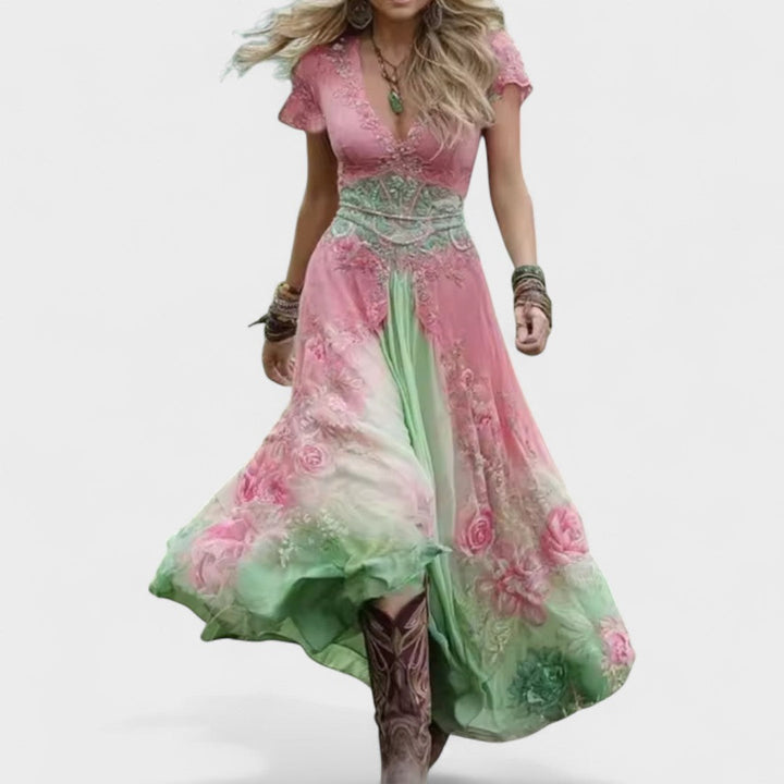 Ελίνα | Κομψό Floral Φόρεμα