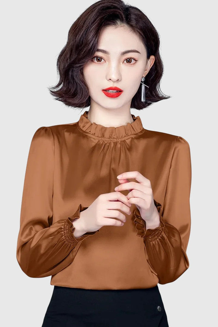 Γιάνα - Εlegant σατέν μπλούζα