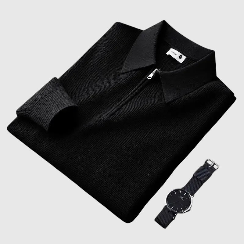 Λιμπουσέ - Εlegant ανδρική μπλούζα με φερμουάρ