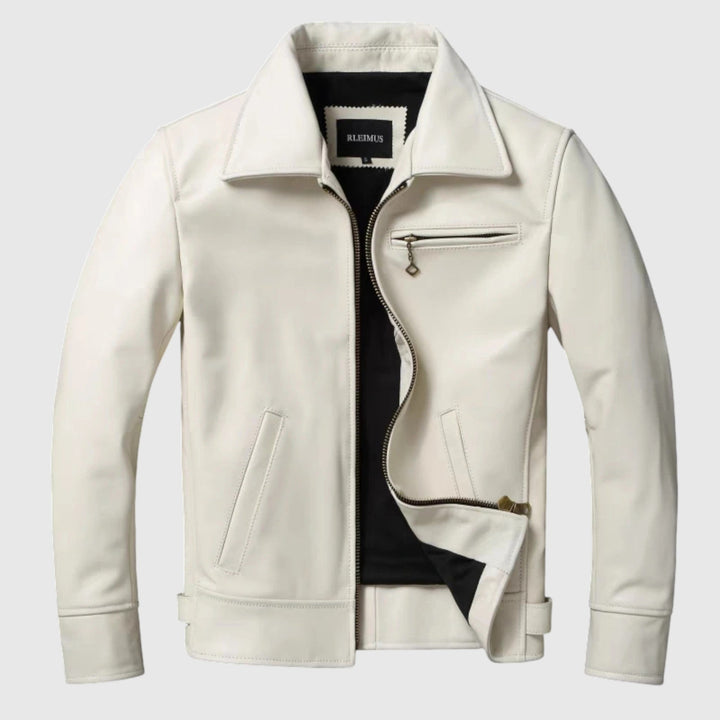 Γιάννης-Δερμάτινο μπουφάν με εφαρμοστό σιλουέτα