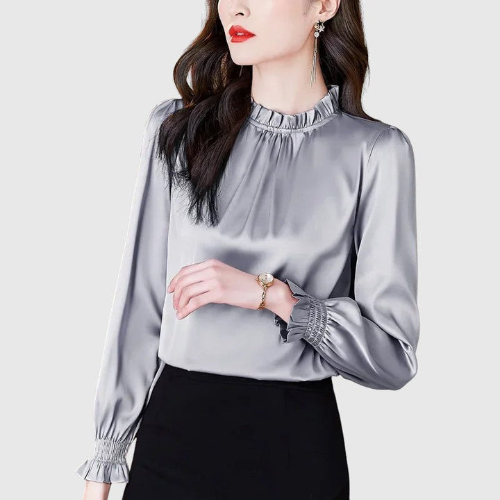 Γιάνα - Εlegant σατέν μπλούζα