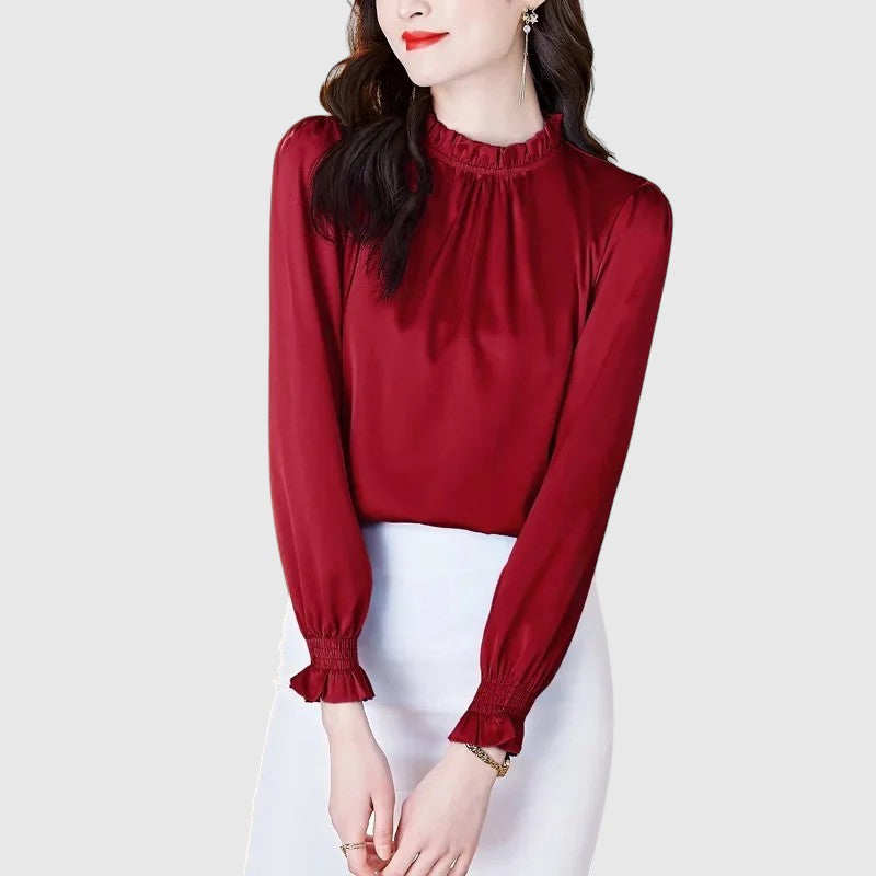 Γιάνα - Εlegant σατέν μπλούζα