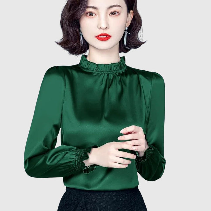 Γιάνα - Εlegant σατέν μπλούζα