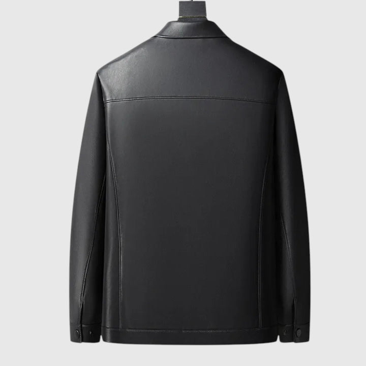 Αρσενικό-Κομψό δερμάτινο μπουφάν