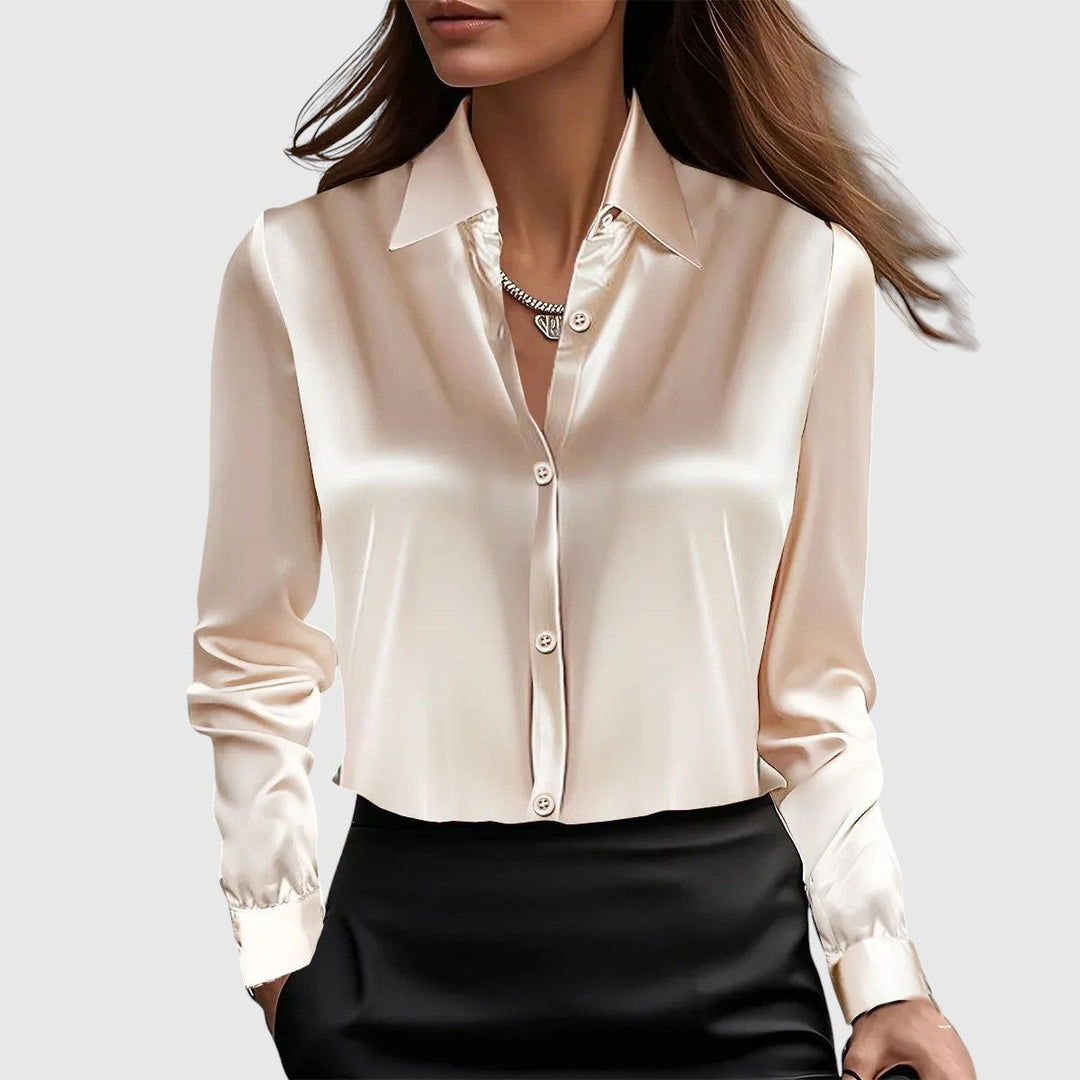 Λούσι – κομψό σατέν πουκάμισο